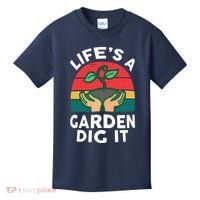 Gardenshirt Life Is Garden Dig It Women Funny Gardening Kids T-Shirt thumb 0