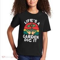 Gardenshirt Life Is Garden Dig It Women Funny Gardening Kids T-Shirt thumb 2