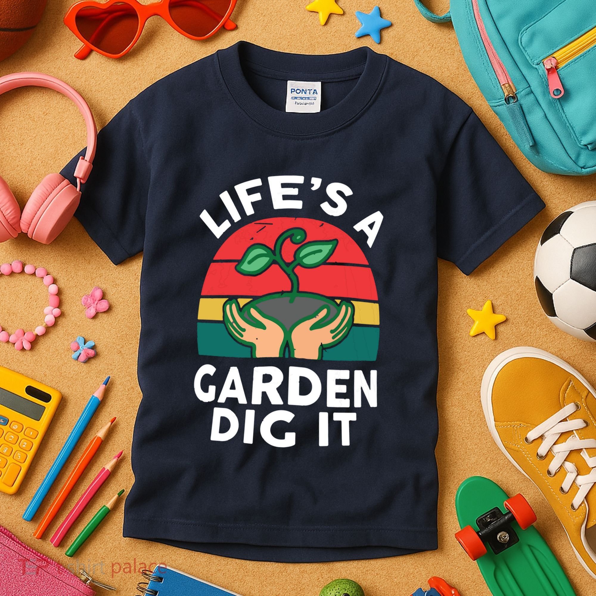 Gardenshirt Life Is Garden Dig It Women Funny Gardening Kids T-Shirt
