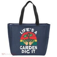 Gardenshirt Life Is Garden Dig It Women Funny Gardening Tote Bag thumb 0
