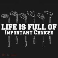 Golf Life Is Full Of Important Choices Funny Golfing Women's Hoodie thumb 2