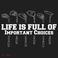 Golf Life Is Full Of Important Choices Funny Golfing Hat thumb 2