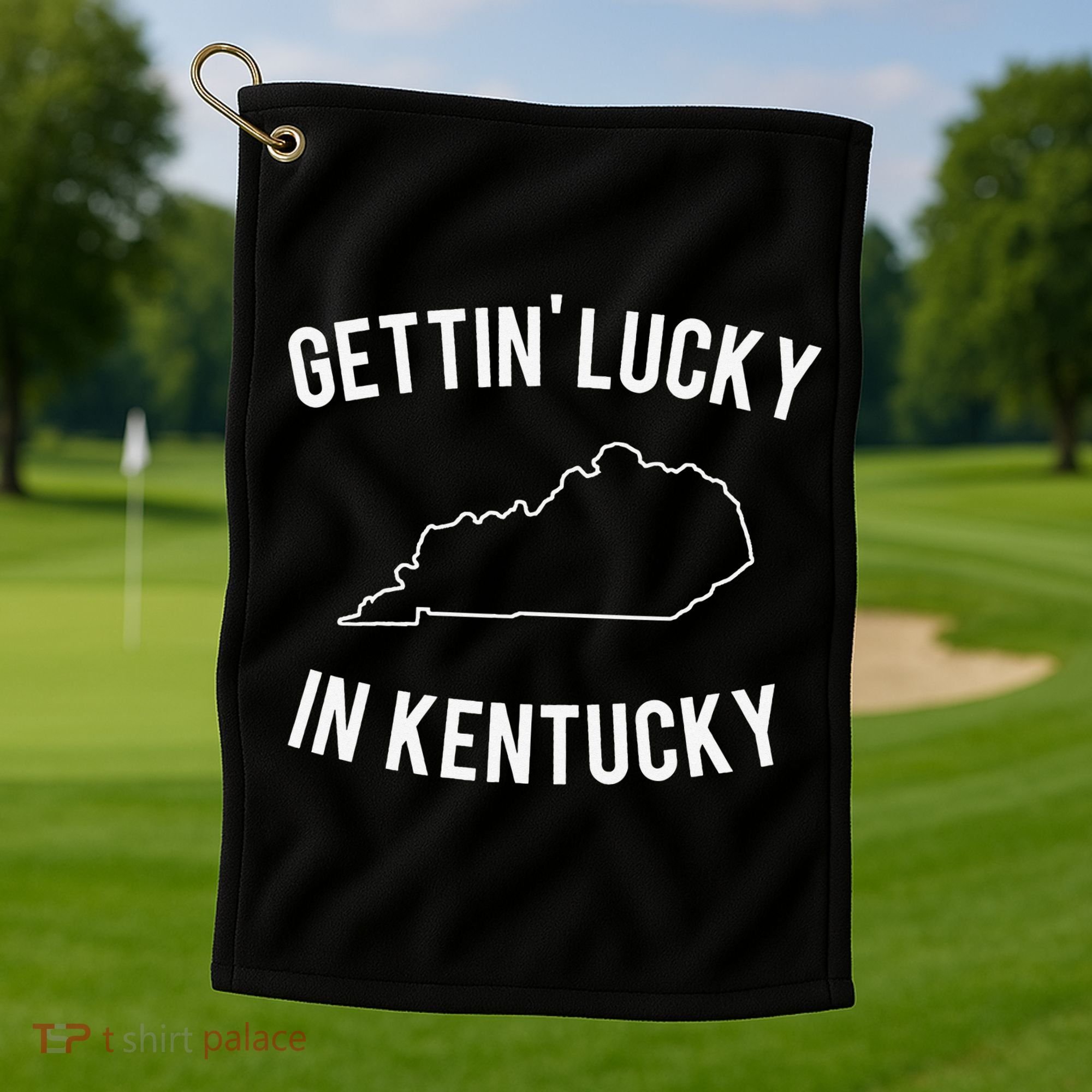 Gettin Lucky In Kentucky Golf Towel