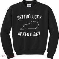 Gettin Lucky In Kentucky Kids Sweatshirt thumb 0