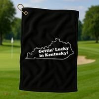 Gettin Lucky In Kentucky Cool Lucky In Kentucky Golf Towel thumb 1