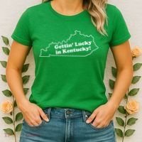 Gettin Lucky In Kentucky Cool Lucky In Kentucky Women's T-Shirt thumb 2