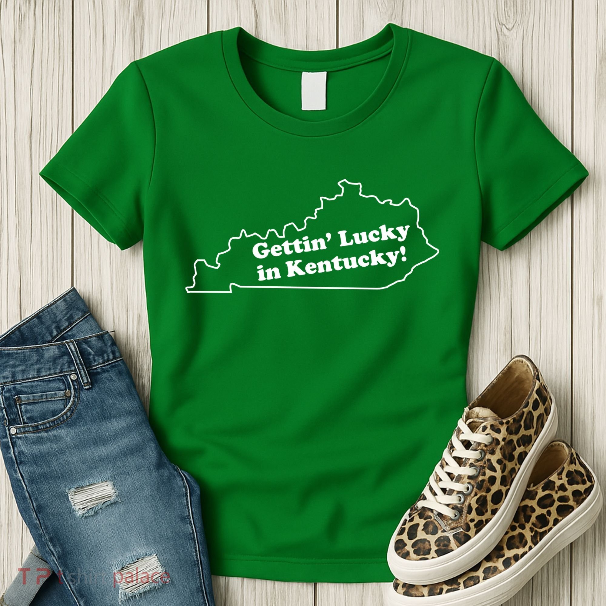 Gettin Lucky In Kentucky Cool Lucky In Kentucky Women's T-Shirt