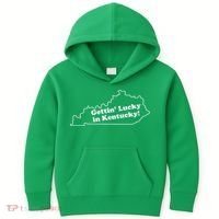 Gettin Lucky In Kentucky Cool Lucky In Kentucky Kids Hoodie thumb 0
