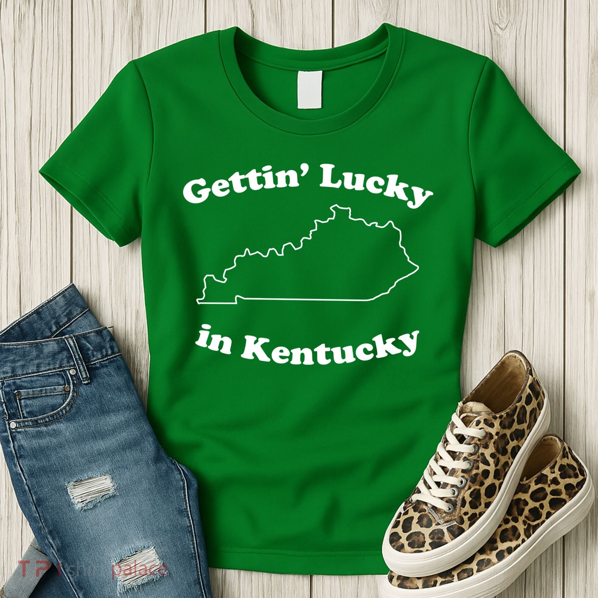 Gettin Lucky In Kentucky Cool Lucky In Kentucky Women's T-Shirt
