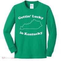 Gettin Lucky In Kentucky Cool Lucky In Kentucky Kids Long Sleeve Shirt thumb 0