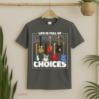 Guitar Life Is Full Of Important Choices T-Shirt thumb 2