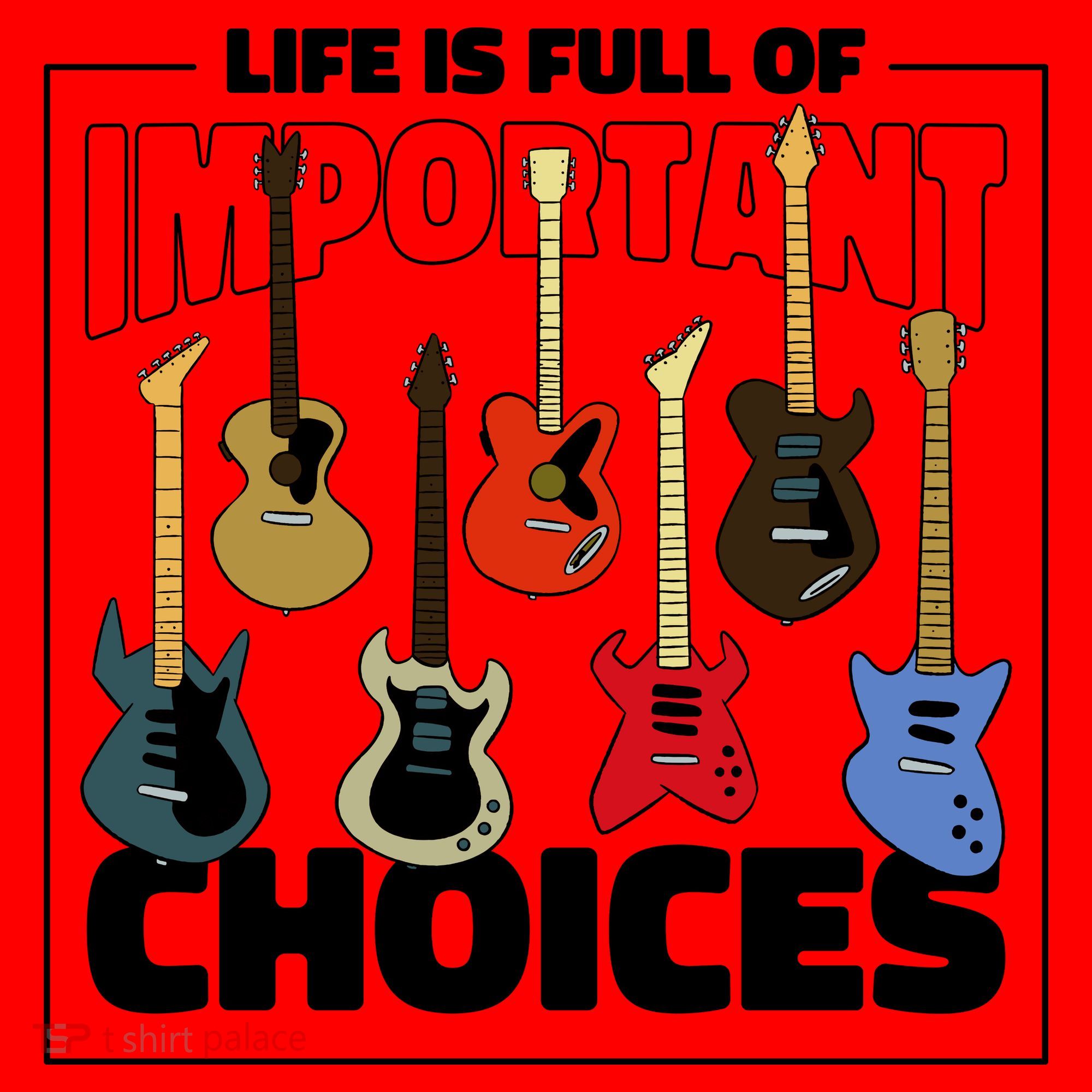 Guitar Life Is Full Of Important Choices Santa Hat