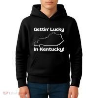Gettin Lucky In Kentucky Kids Hoodie thumb 4