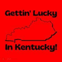 Gettin Lucky In Kentucky Santa Hat thumb 1
