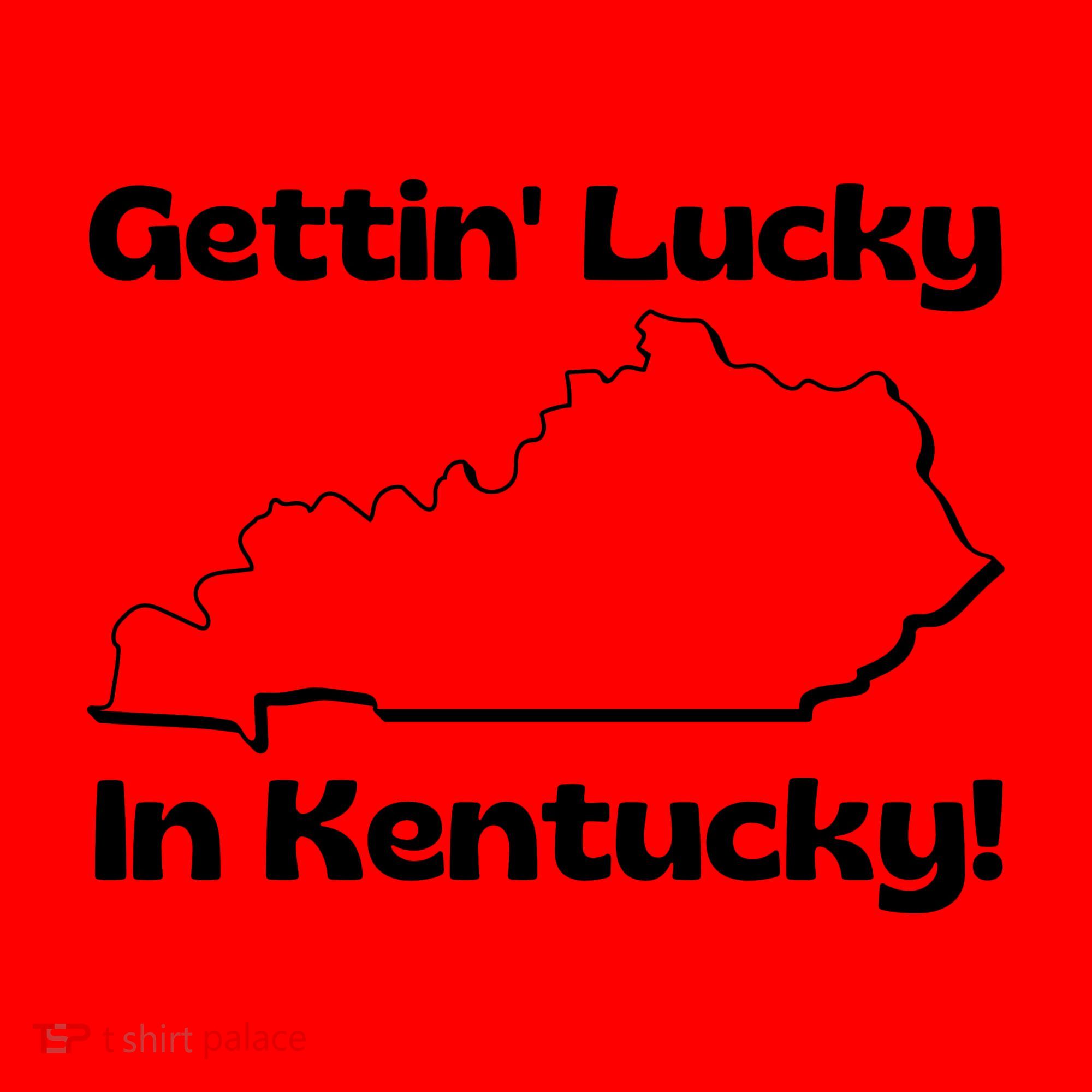 Gettin Lucky In Kentucky Santa Hat