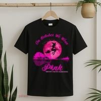Guitar Lake In October We Wear Pink Breast Cancer Halloween T-Shirt thumb 2