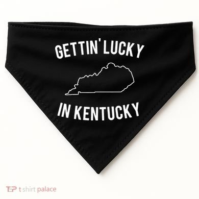 Gettin Lucky In Kentucky USA-Made Doggie Bandana