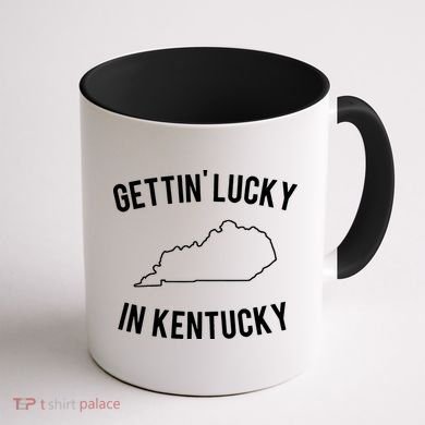 Gettin Lucky In Kentucky Coffee Mug back