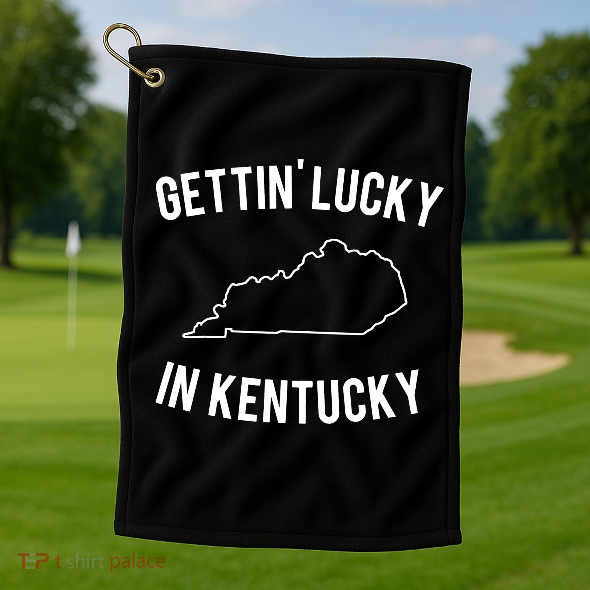 Gettin Lucky In Kentucky Golf Towel