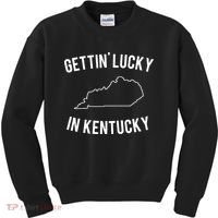 Gettin Lucky In Kentucky Kids Sweatshirt thumb 0