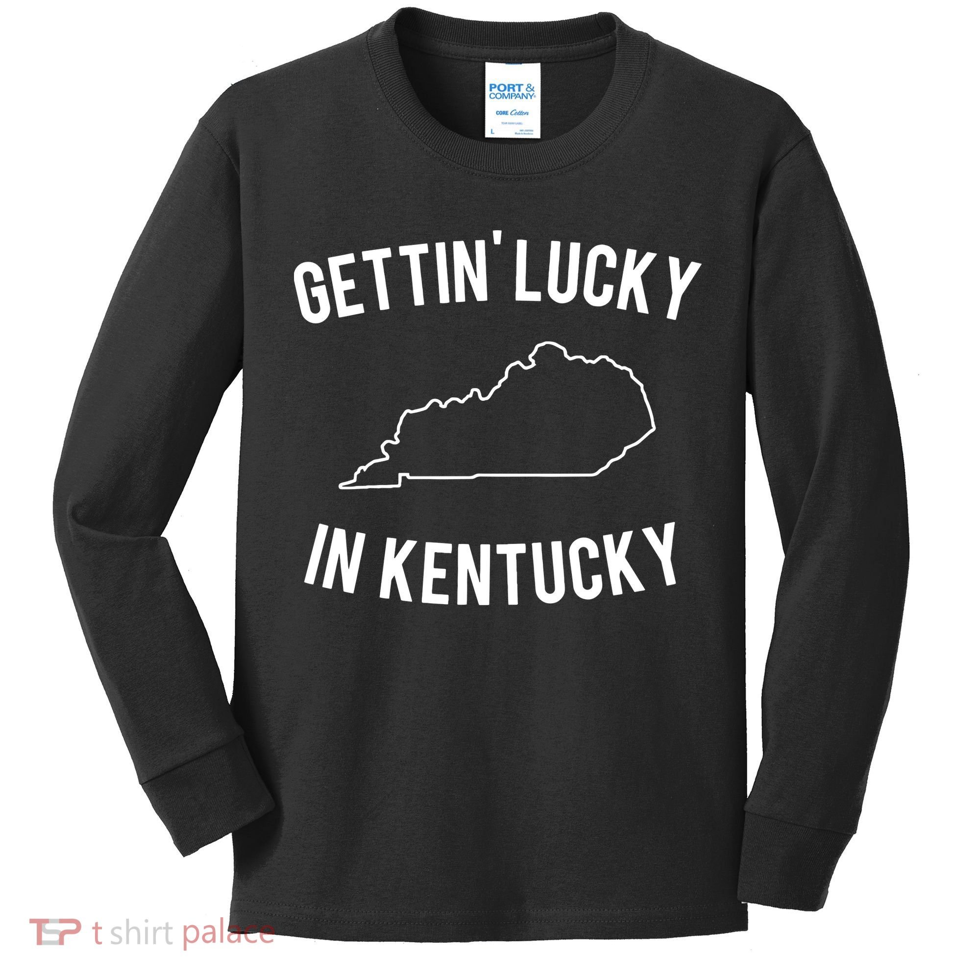 Gettin Lucky In Kentucky Kids Long Sleeve Shirt