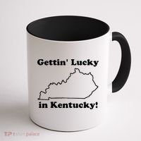 Gettin Lucky In Kentucky Coffee Mug thumb 1