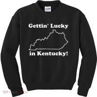 Gettin Lucky In Kentucky Kids Sweatshirt thumb 0