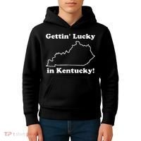 Gettin Lucky In Kentucky Kids Hoodie thumb 4