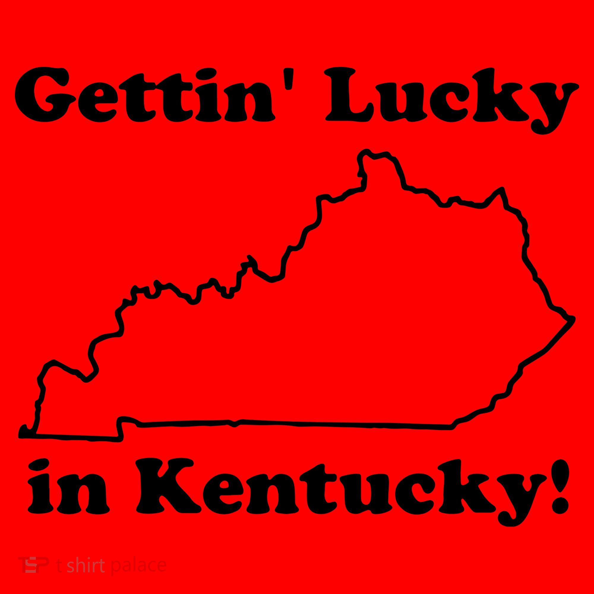Gettin Lucky In Kentucky Santa Hat