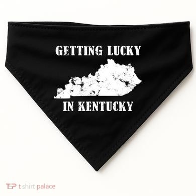 Getting Lucky In Kentucky Distressed Kentucky USA-Made Doggie Bandana