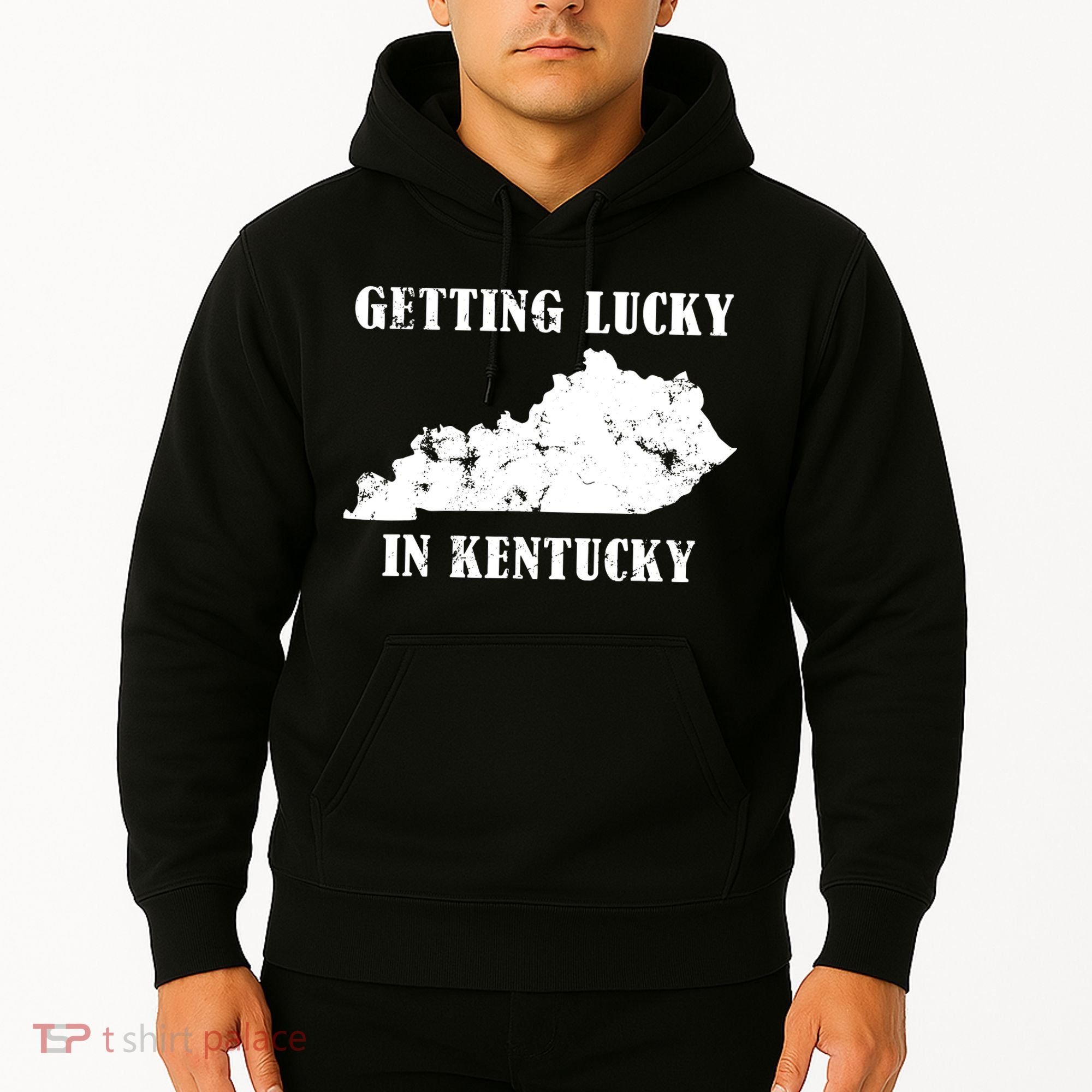 Getting Lucky In Kentucky Distressed Kentucky Hoodie