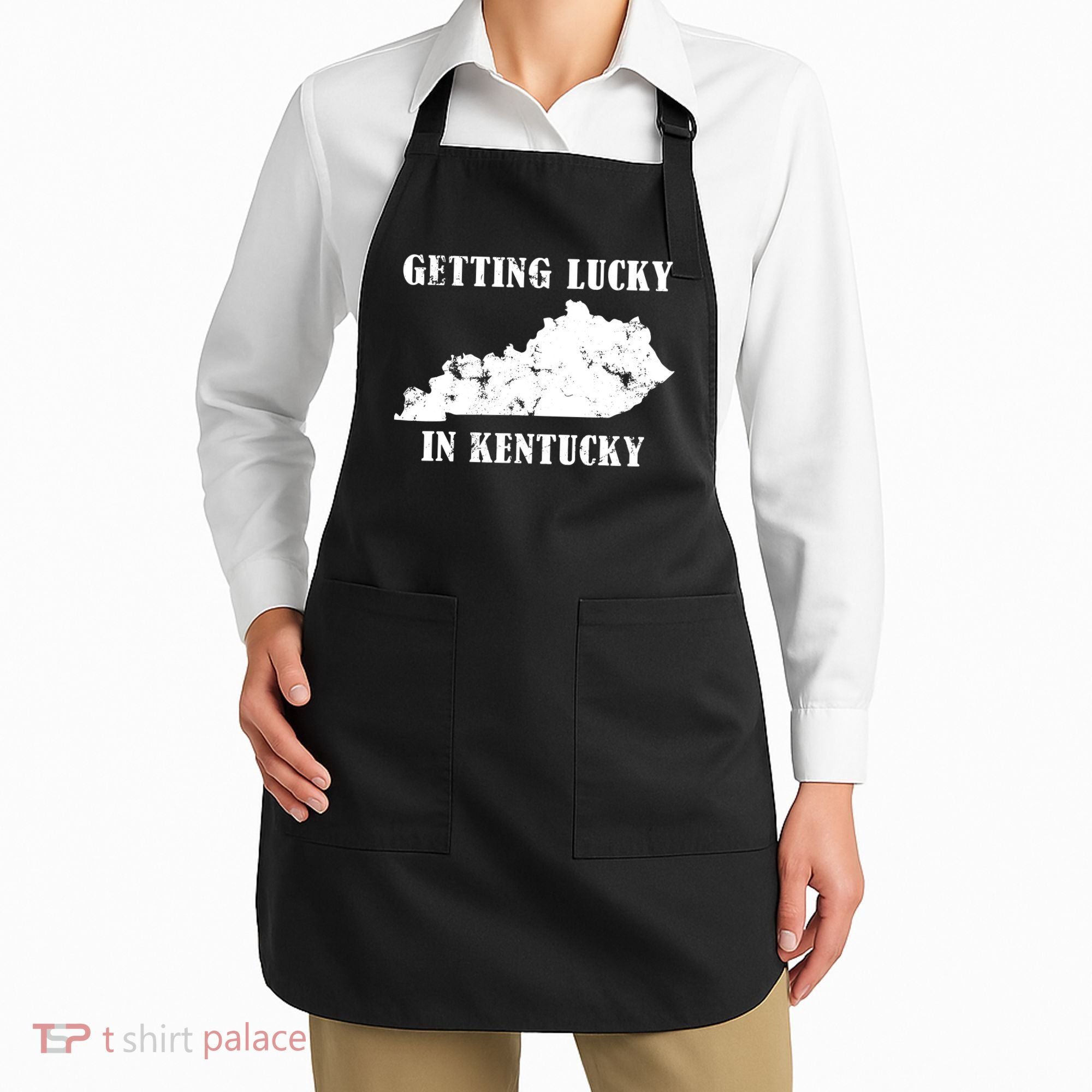 Getting Lucky In Kentucky Distressed Kentucky Apron