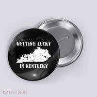 Getting Lucky In Kentucky Distressed Kentucky Button thumb 0