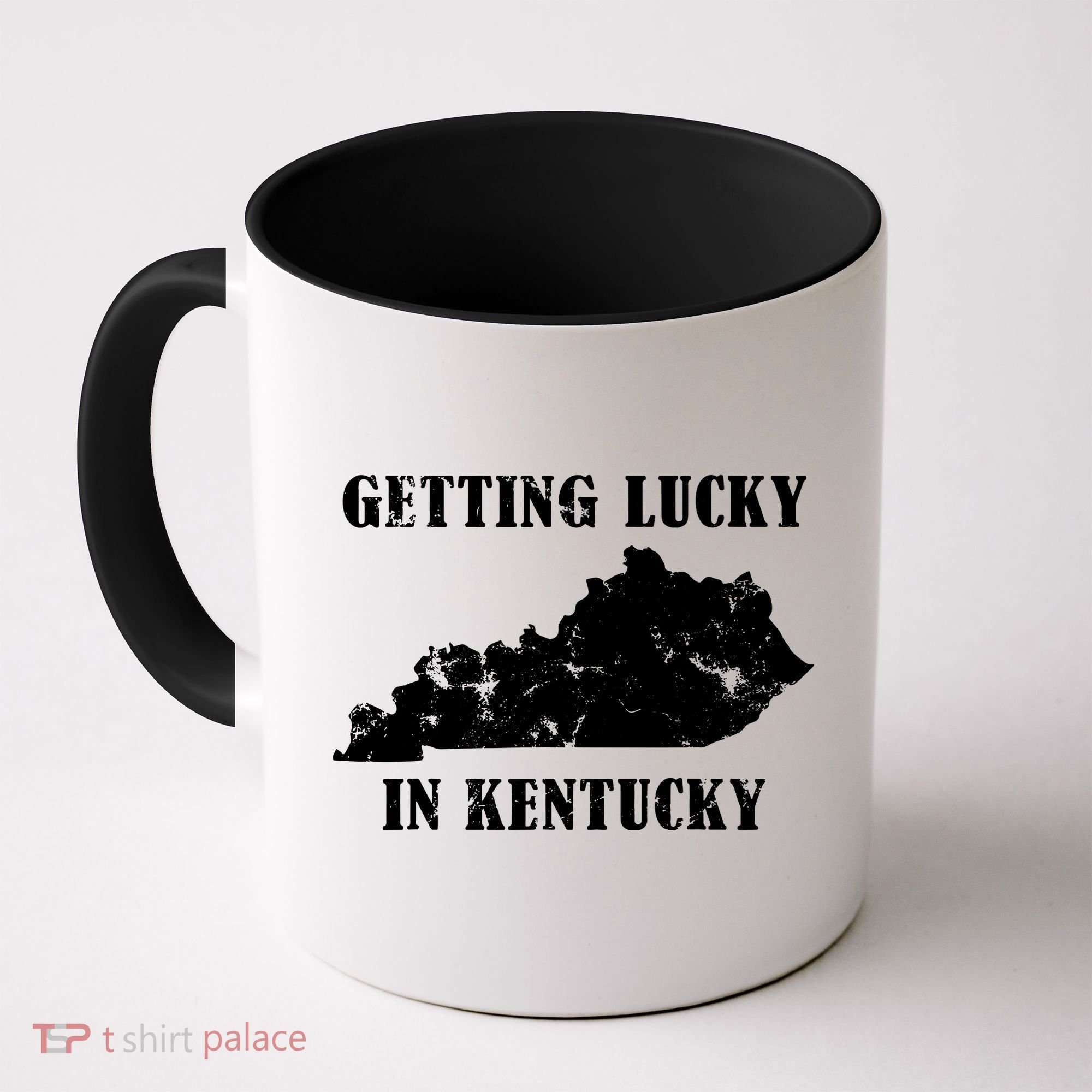 Getting Lucky In Kentucky Distressed Kentucky Coffee Mug