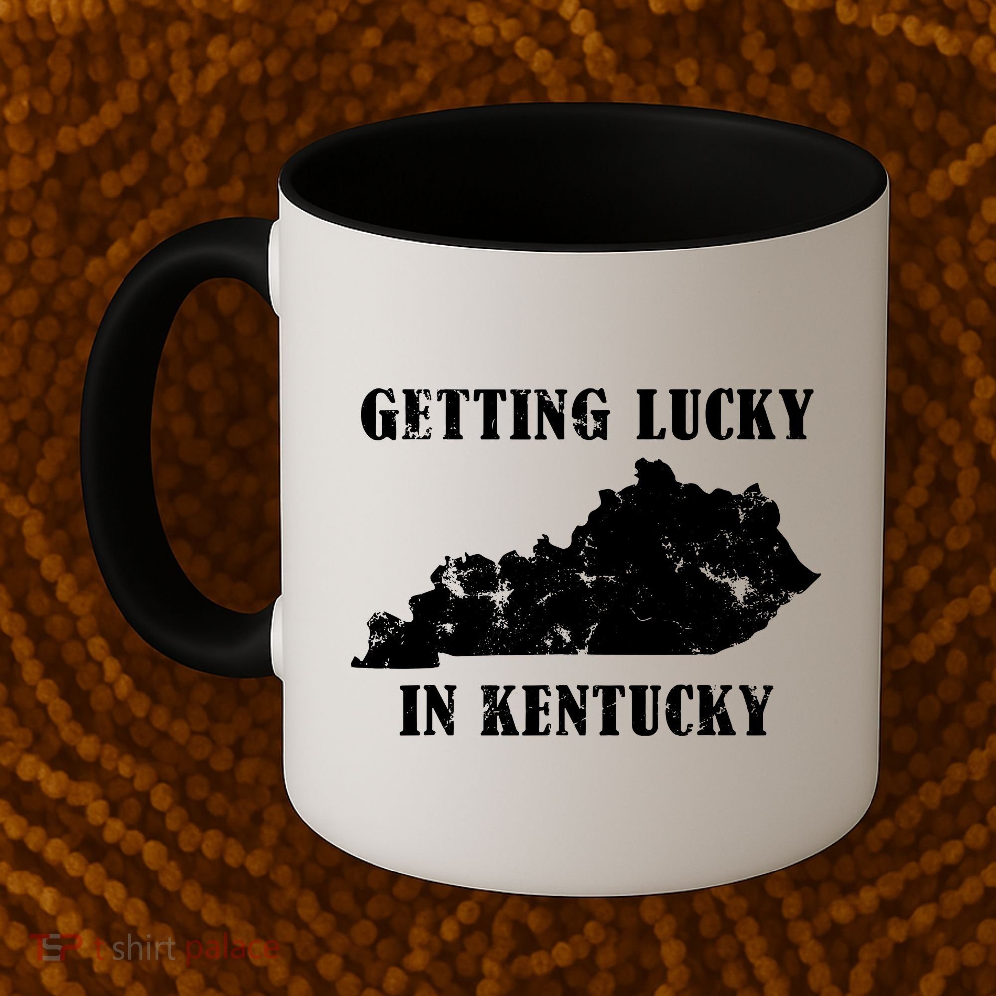 Getting Lucky In Kentucky Distressed Kentucky Coffee Mug