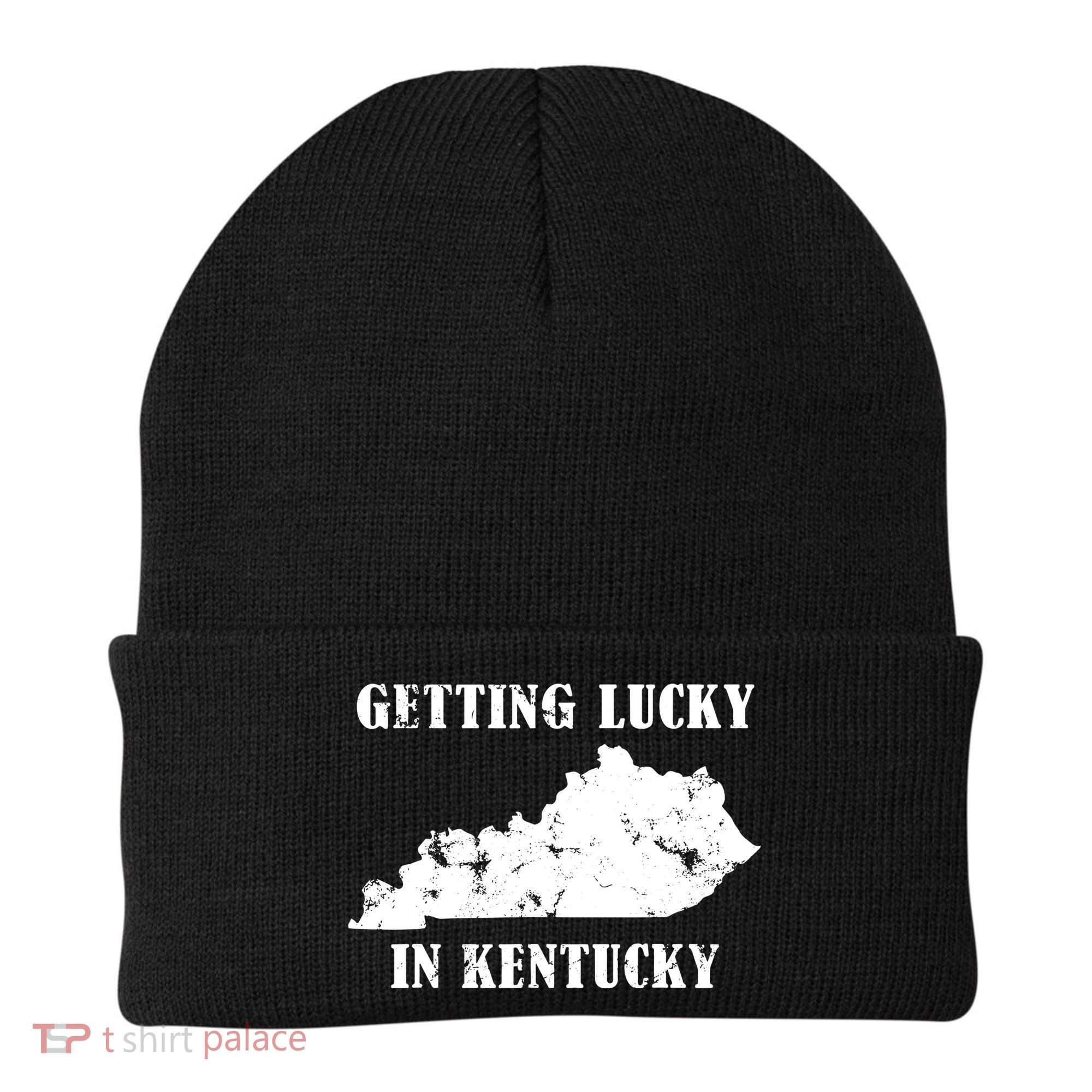 Getting Lucky In Kentucky Distressed Kentucky Beanie