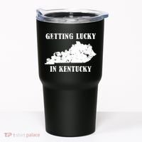 Getting Lucky In Kentucky Distressed Kentucky Tumbler thumb 0