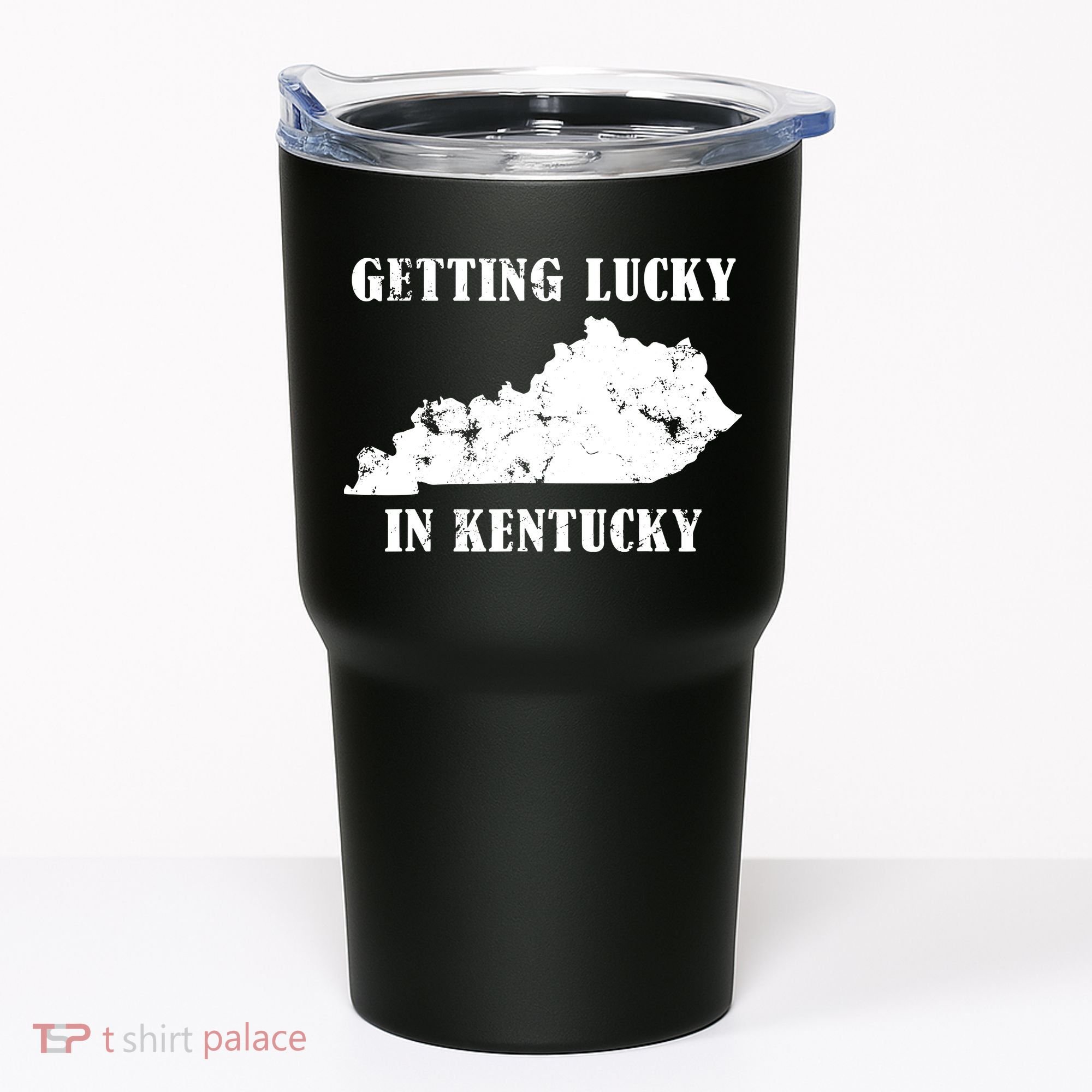 Getting Lucky In Kentucky Distressed Kentucky Tumbler