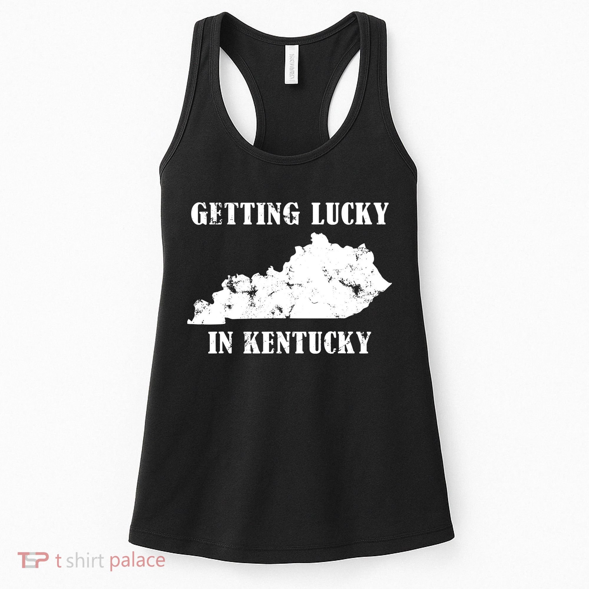 Getting Lucky In Kentucky Distressed Kentucky Women's Tank Top