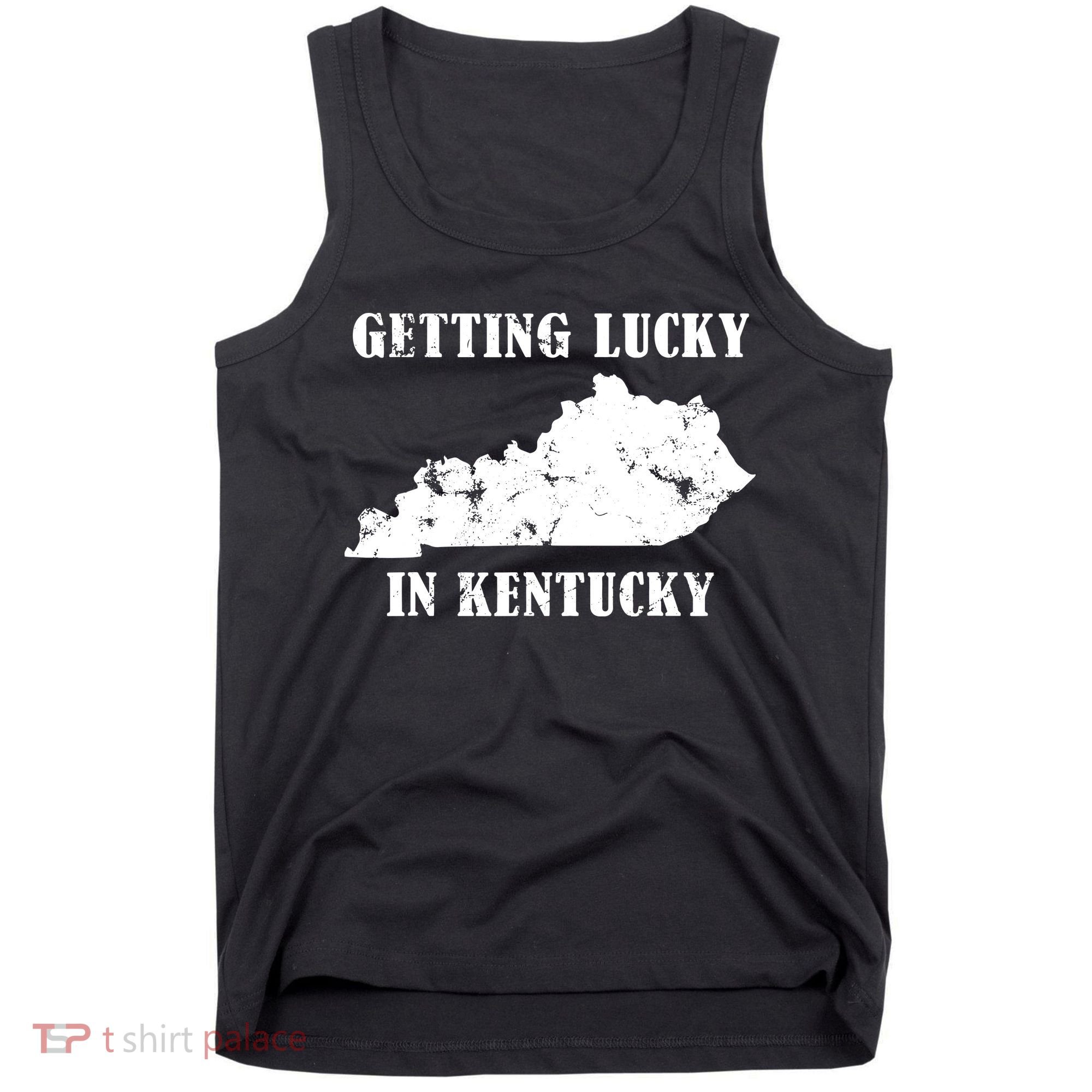 Getting Lucky In Kentucky Distressed Kentucky Tank Top