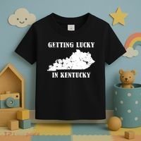 Getting Lucky In Kentucky Distressed Kentucky Toddler T-Shirt thumb 3