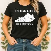 Getting Lucky In Kentucky Distressed Kentucky Women's T-Shirt thumb 2