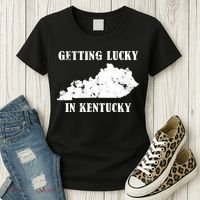 Getting Lucky In Kentucky Distressed Kentucky Women's T-Shirt thumb 3