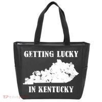 Getting Lucky In Kentucky Distressed Kentucky Tote Bag thumb 0