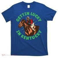Getting Lucky In Kentucky Horse Racing Vintage Derby Gift T-Shirt thumb 0