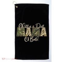 Glitter And Dirt Mama Of Both Mother's Day Golf Towel thumb 0