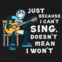 Guitar Lover Just Because I Can't Sing Doesn't Mean I Won't Ornament thumb 1