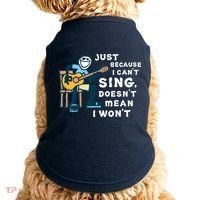 Guitar Lover Just Because I Can't Sing Doesn't Mean I Won't Doggie Tank thumb 0