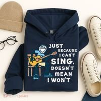 Guitar Lover Just Because I Can't Sing Doesn't Mean I Won't Hoodie thumb 4