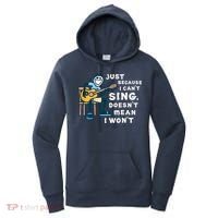Guitar Lover Just Because I Can't Sing Doesn't Mean I Won't Women's Hoodie thumb 0